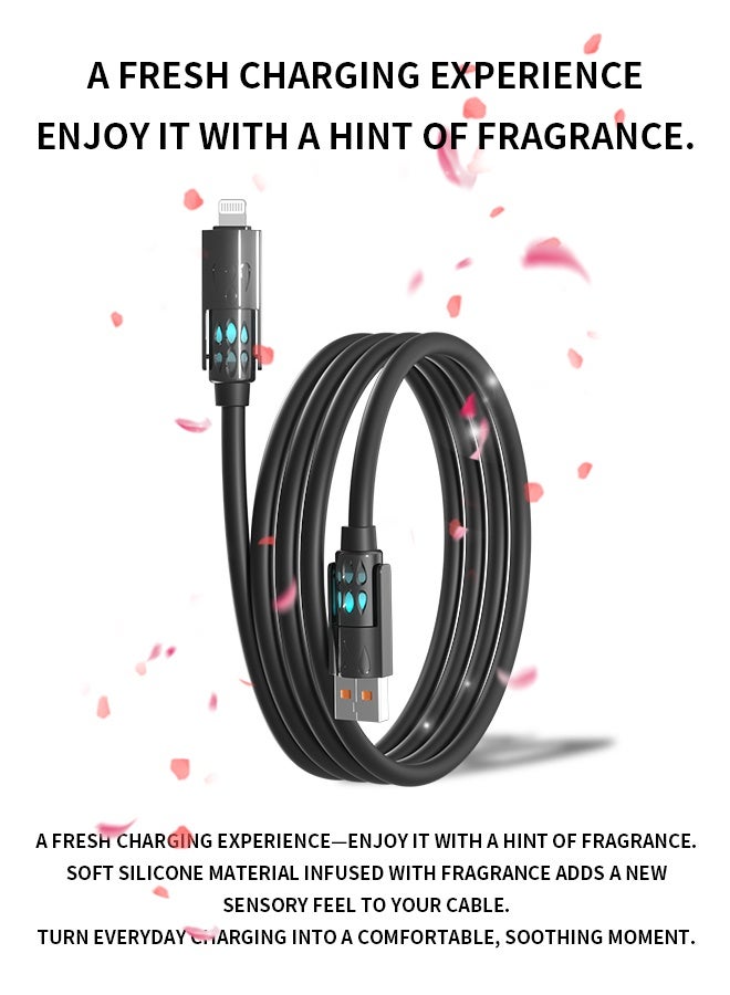 وابيك كابل شحن سريع 4 في 1 من علامة كورية، قوة 60 واط، USB-A و Type-C إلى Type-C / Lightning، سيليكون سائل، نقل بيانات 480Mbps، أسود - Image 3